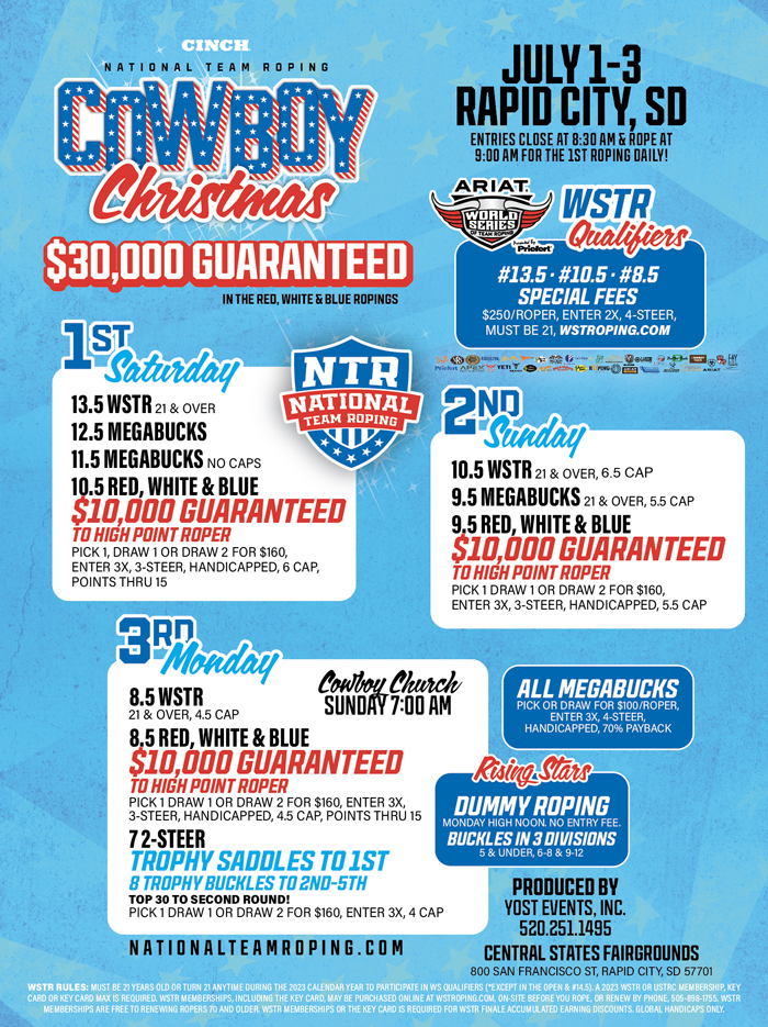 Calendar World Series of Team Roping