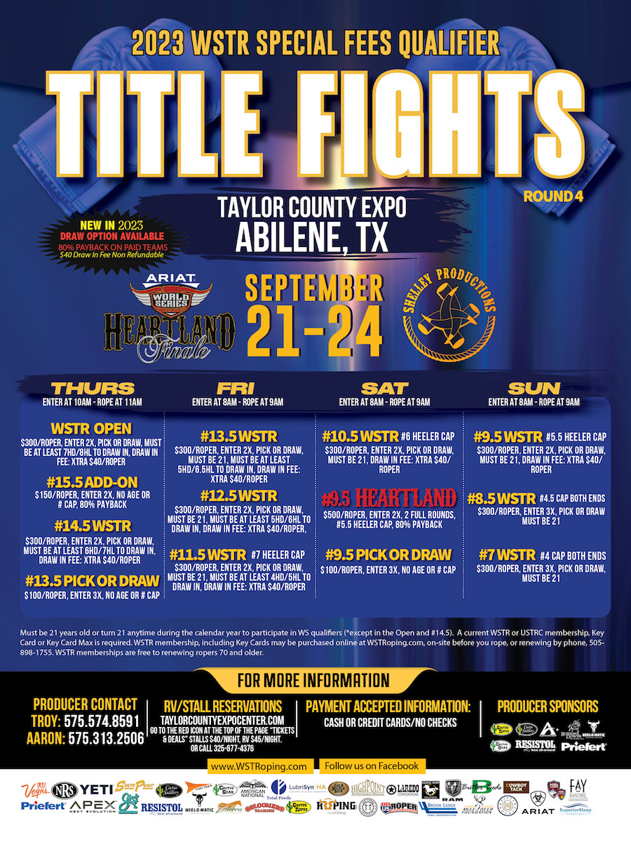 Calendar World Series of Team Roping