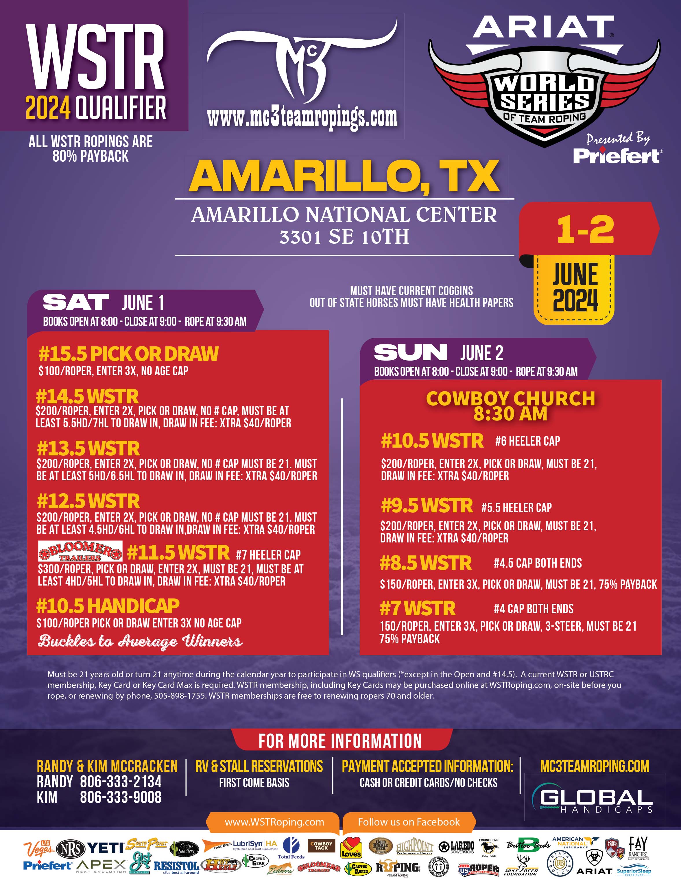 Calendar World Series of Team Roping