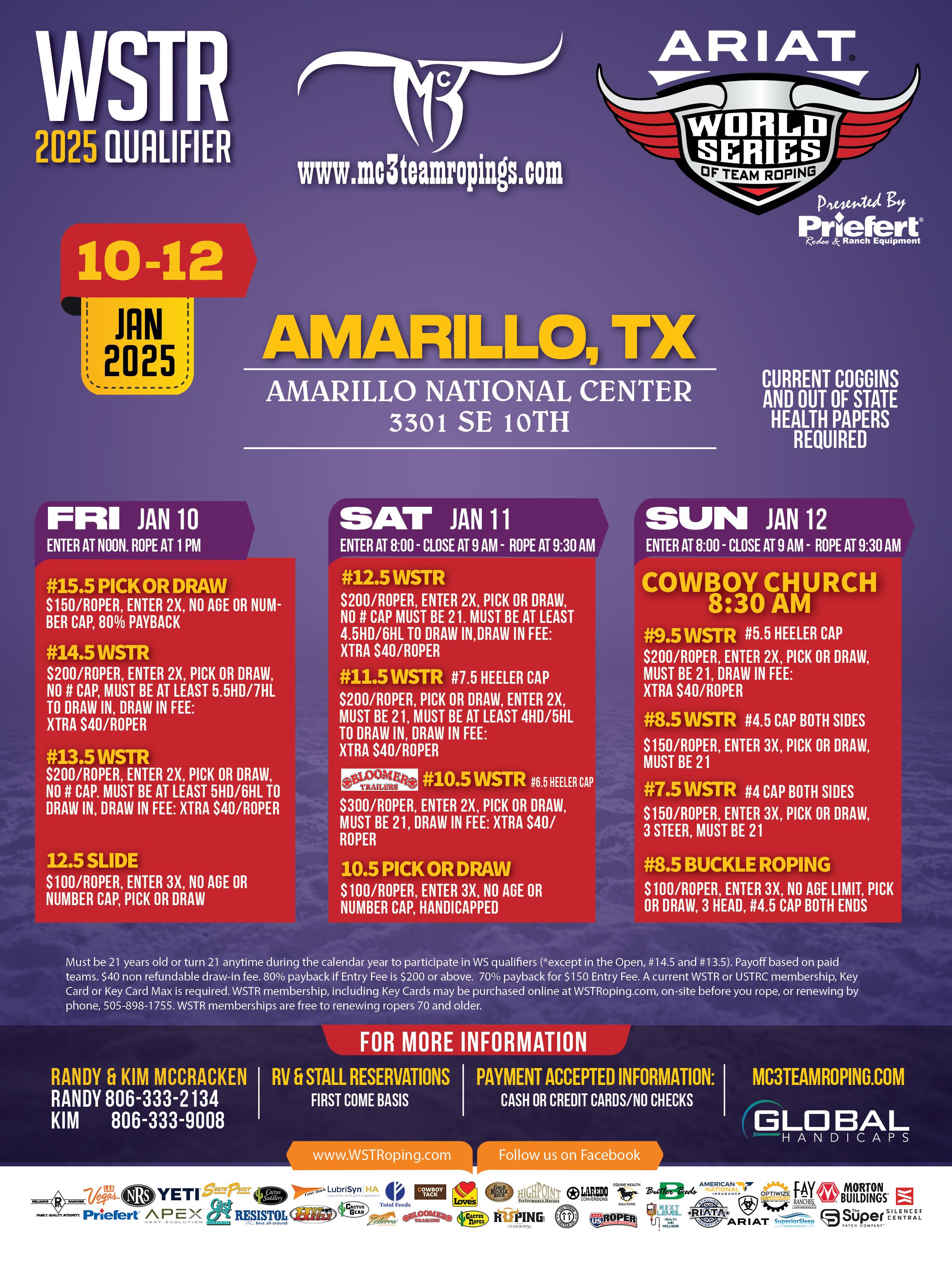 Calendar World Series of Team Roping