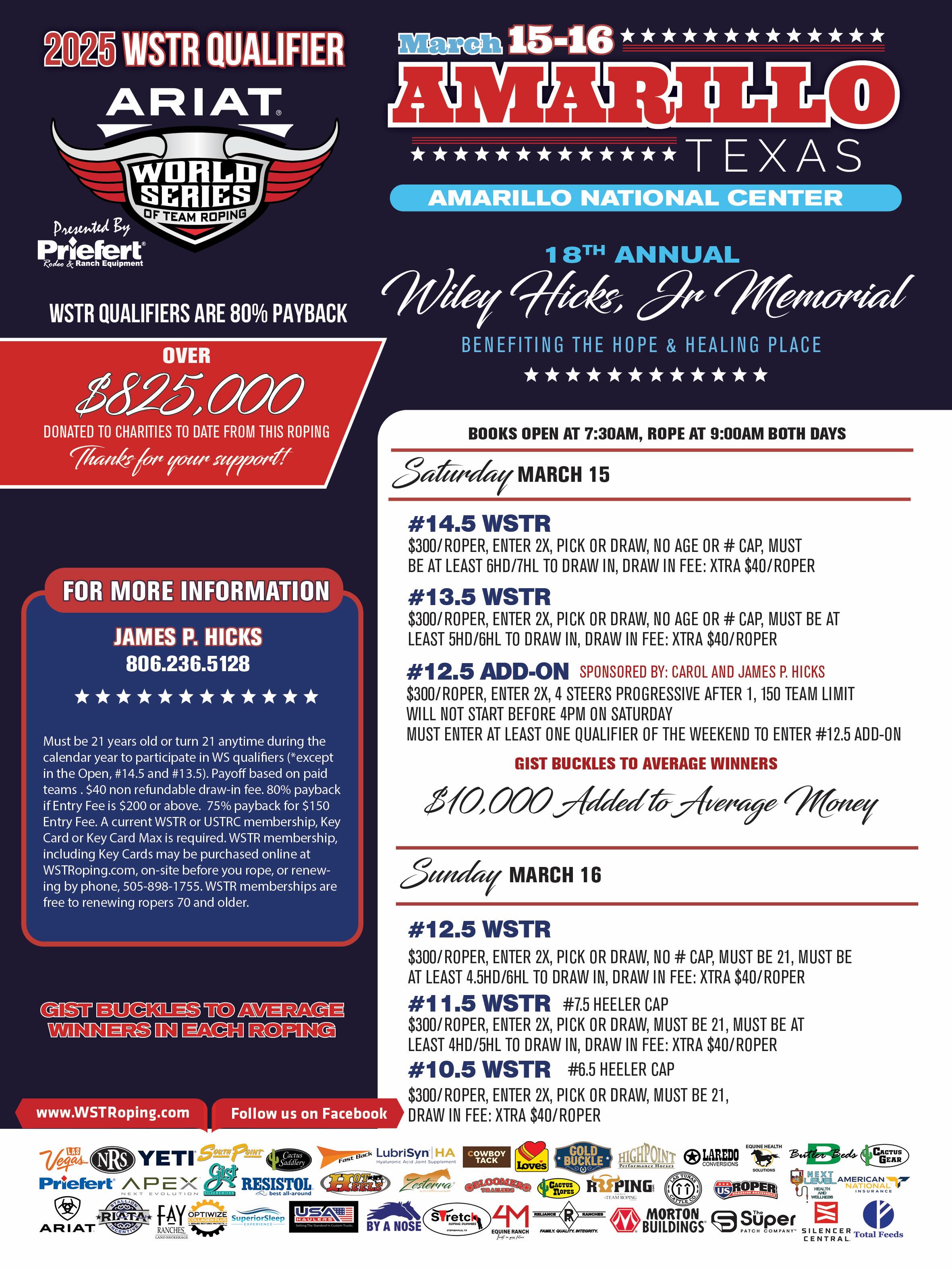 Calendar World Series of Team Roping